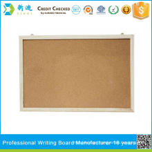 cork board white wood frame